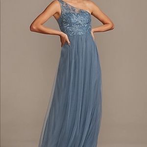 David’s Bridal One Shoulder Bridesmaid Dress